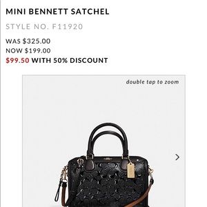 ISO Coach Mini Bennett Satchel F11920